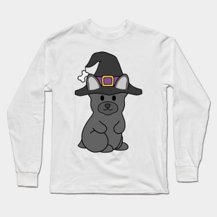 Halloween French Bulldog Black Long Sleeve T-Shirt